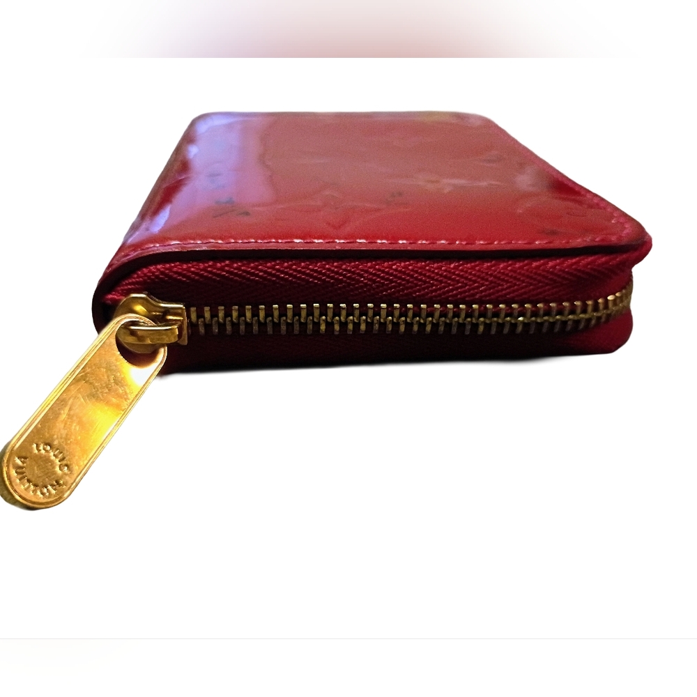 Louis Vuitton Red Vernis Zip Coin Wallet Monogram - Picture 4 of 7